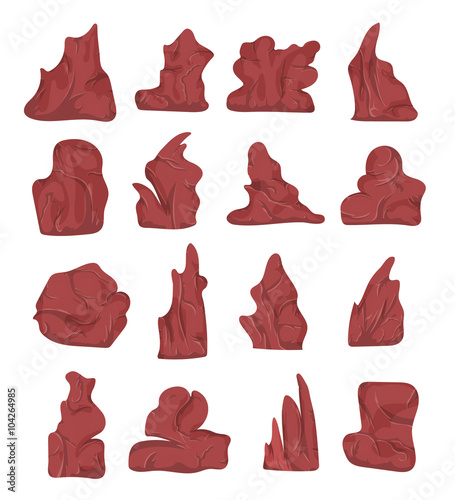 Cartoon Beautiful Chechniya Rocks And Mountains With Cracks And Splits On A White Background To Create Any Of The Songs Funny Cartoon For Filling Your Scenes Or Game Interface Backgrounds Vector Five little penguins song + more funny cute 3d baby penguin songs by funforkidstv. adobe stock