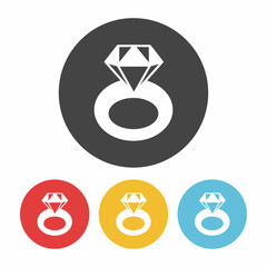 Poster - diamond ring icon