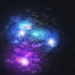 Wall Mural - abstract science multicolor background