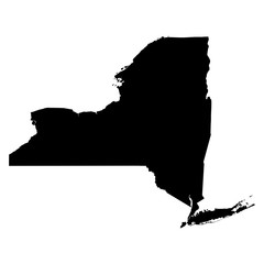 new york black map on white background vector