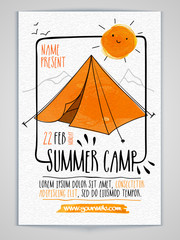 Poster - summer camp flyer or pamphlet.