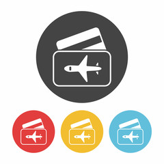 Poster - airplane ticket icon