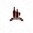 Vector wine logo isolated on white.
