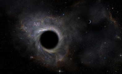 black hole in space