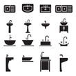 Sink icon set