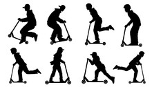 Kick Scooter Silhouettes
