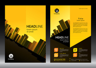 Brochure template design. Concept of architecture design. Vector illustration