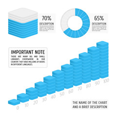 Poster - Set of blue charts.
