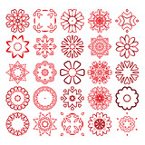 Fototapeta Kuchnia - Decorative design elements. Circle ornament. Vector set.