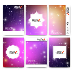 Poster - Modern vector templates for brochure, flyer, cover magazine or report in A4 size. Business, science, medicine and technology design . Background with digitals explosion concept