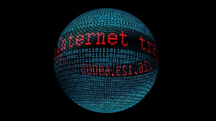 Web traffic spinning globe