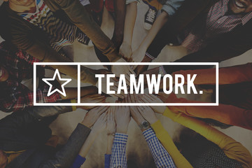Canvas Print - Teamwork Connection Alliance Association Team Concept
