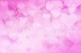 Fototapeta Kosmos - pink heart bokeh background light