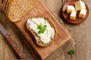 Canvas Print - Butter and bread