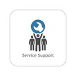 © nVadym - Service Support Icon. Flat Design.