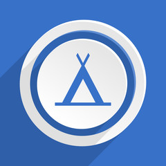 Poster - blue flat vector icon