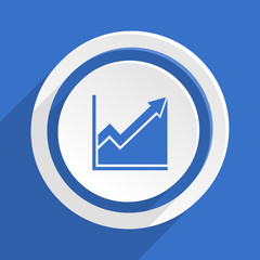 Fototapete - blue flat vector icon