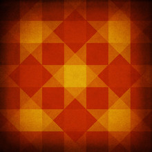 Retro Red And Yellow Diamond Pattern