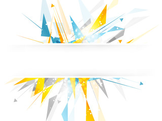 Fototapete - Abstract vector background with irregular polygonal pattern and arrows.