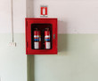 fire extinguishing equipment install on the wall