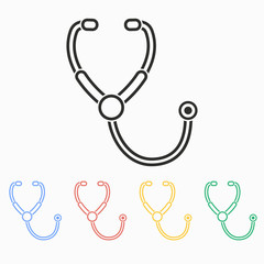 Poster - Stethoscope - vector icon.