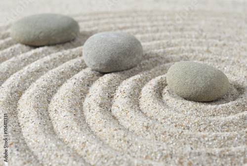 Photo Stepping zen stones on a sand