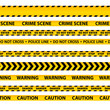 vector set of seamless caution tapes