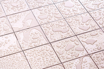 wet floor square tile