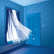 Vector Blue Fairy-tale Window