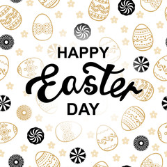 Sticker - Easter greeting card background seamless