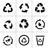 Fototapeta  - recycling icons