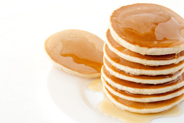 Wall Mural - Pancakes with maple syrup. Pancake's Day 