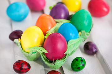  Colorful painted Easter eggs
