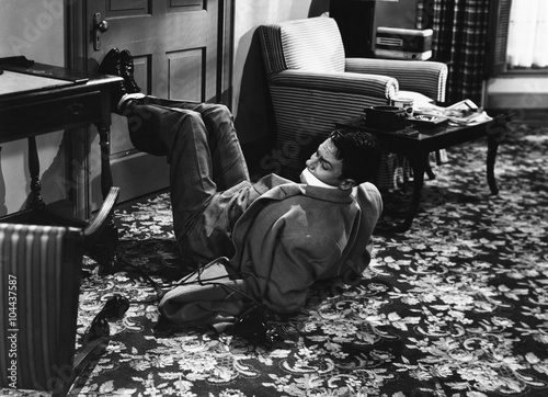 Man Bound And Gagged On Floor Buy This Stock Photo And Explore
