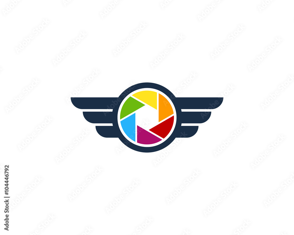 Camera Wing Photography Logo Design Template Stock Vector | Adobe Stock