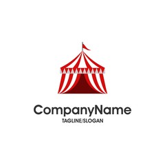 Canvas Print - circus tent logo icon Vector