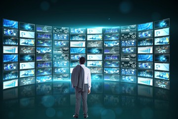 Poster - Businessman looking at data