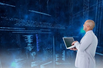 Poster - Businessman with laptop
