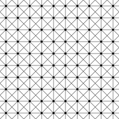 Poster - Seamless monochrome wire grid pattern design