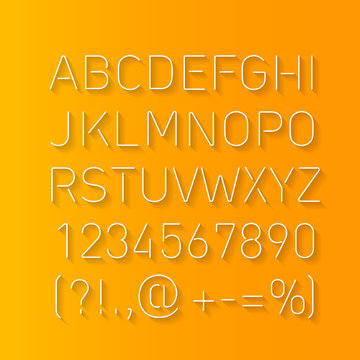 Font Thin Lines with Shadow