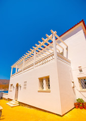 Poster - beautiful old house at Chora, the capital of Andros island in Greece