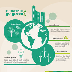 Wall Mural - Ecology Infographic design 