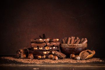 Wall Mural - Still life with set of chocolates