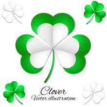 Vector Illustration Of Green Clover Picture