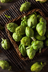 Raw Organic Green Baby Artichokes