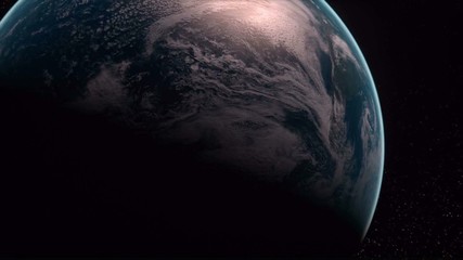 shots of the earth from space.