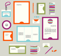 Wall Mural - corporate style business templates. set of modern abstract graph