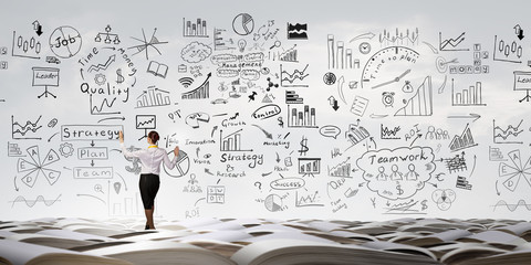 Wall Mural - Businesswoman presenting her business ideas