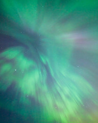 Wall Mural - northern lights corona above