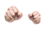 Fototapeta  - punch fists isolated on white background
